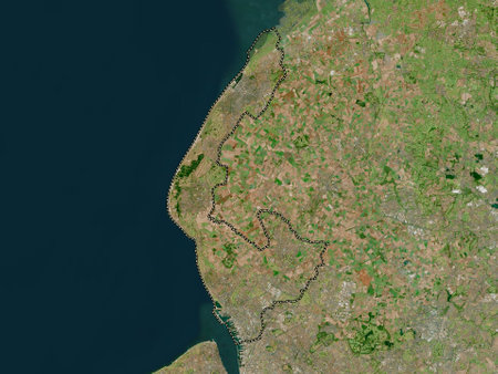 Sefton, administrative county of England - Great Britain. High resolution satellite mapsの写真素材