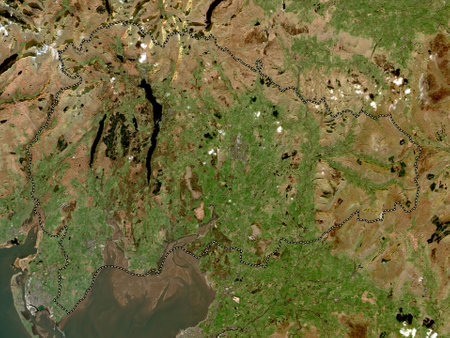 South Lakeland, non metropolitan district of England - Great Britain. Low resolution satellite mapsの写真素材