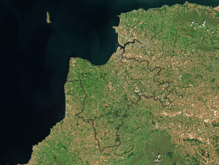 Torridge, non metropolitan district of England - Great Britain. Low resolution satellite mapsの写真素材