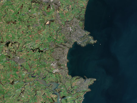 Torbay, unitary authority of England - Great Britain. Low resolution satellite mapsの写真素材