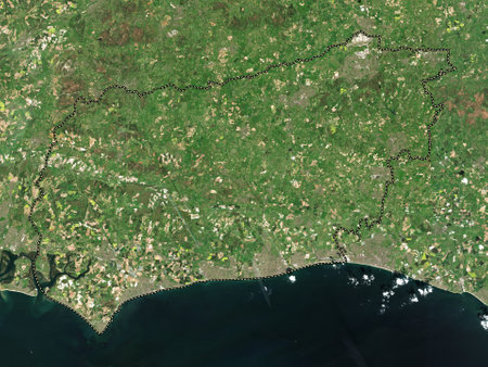 West Sussex, administrative county of England - Great Britain. Low resolution satellite mapsの写真素材