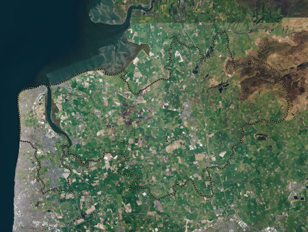 Wyre, non metropolitan district of England - Great Britain. High resolution satellite mapsの写真素材