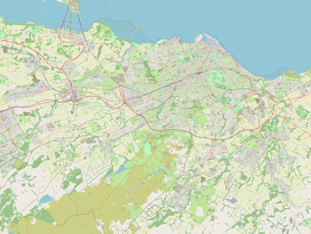 Edinburgh, region of Scotland - Great Britain. Open Street Map