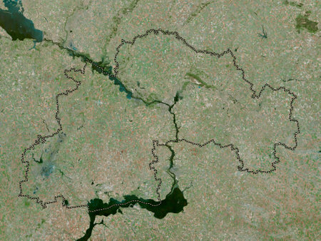 Dnipropetrovs'k, region of Ukraine. High resolution satellite mapsの写真素材