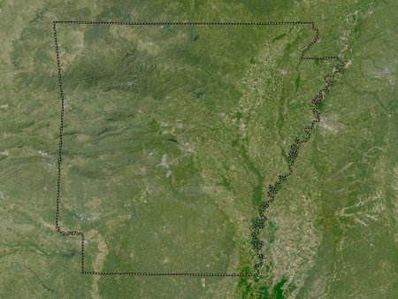 Arkansas, state of United States of America. Low resolution satellite mapsの写真素材