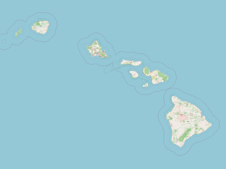 Hawaii, state of United States of America. Open Street Mapの写真素材