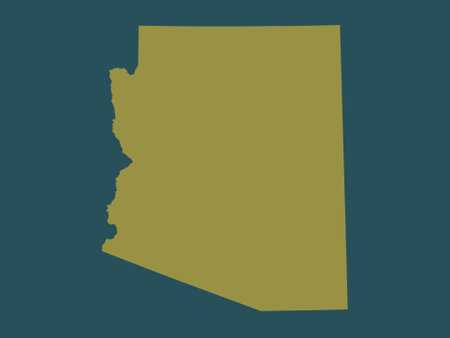 Arizona, state of United States of America. solid color shapeの写真素材