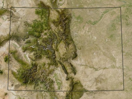 Colorado, state of United States of America. Low resolution satellite mapsの写真素材