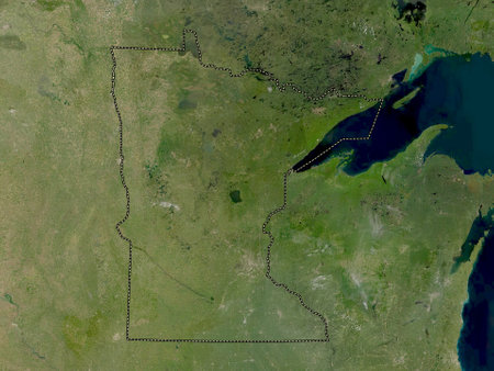 Minnesota, state of United States of America. Low resolution satellite mapsの写真素材