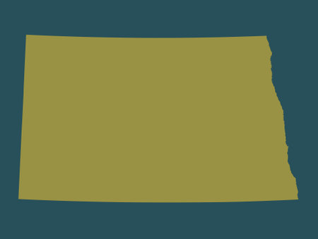 North Dakota, state of United States of America. solid color shapeの写真素材