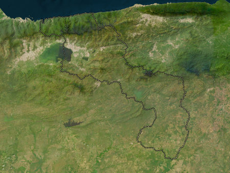 Aragua, state of Venezuela. Low resolution satellite mapsの写真素材