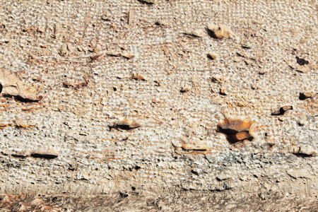 The surface of an antique sandstone wall as a backdrop or backdrop.