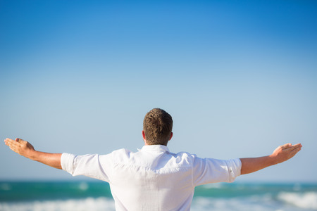 Freedom and summer vacations conceptの写真素材