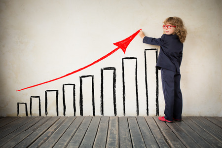 Portrait of young businessman in modern loft office. Success, creative and innovation concept. Copy space for your textの写真素材