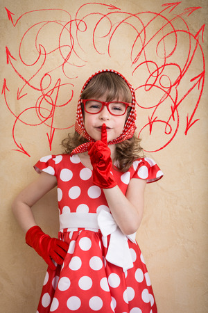 Portrait of hipster girlの写真素材