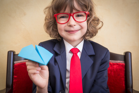 Portrait of young businessman in office. Success, creative and innovation conceptの写真素材