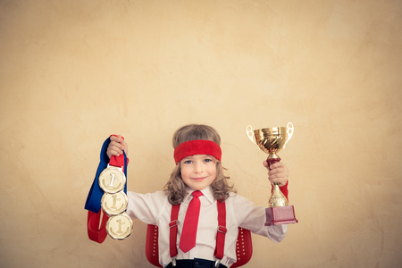 Portrait of young businessman in office. Success, creative and innovation conceptの写真素材