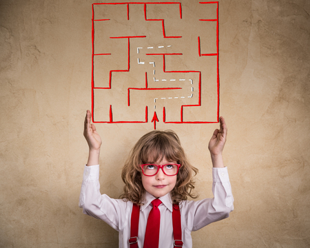 Portrait of young businessman in office. Success, creative and innovation conceptの写真素材