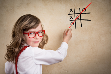 Portrait of child businessman in office. Success, creative and innovation business conceptの写真素材