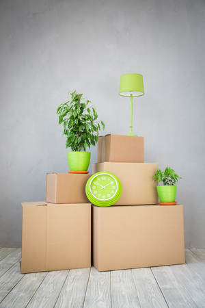 New home, moving house day and real estate conceptの写真素材