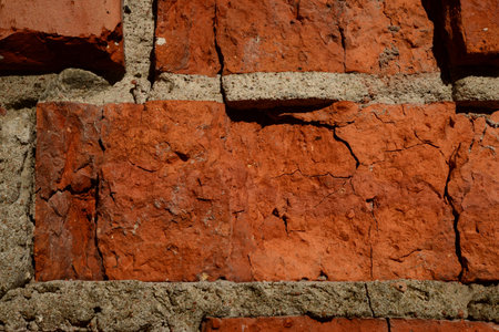 Masonry old red brick structure
