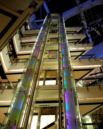 elevator in the modern building at central world,Thailand          のeditorial素材