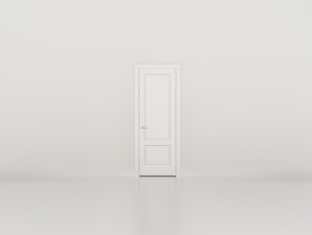door on white wall ,3d の写真素材