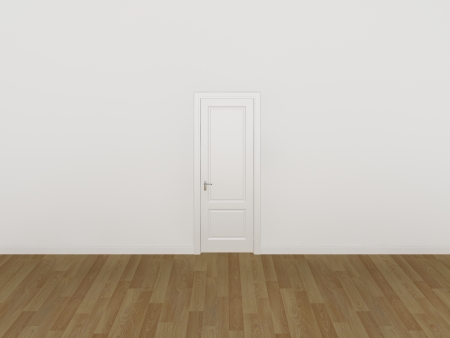 door on white wall ,3d の写真素材