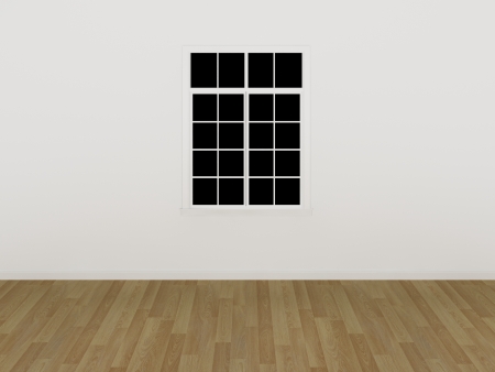 window on white wall ,3d の写真素材