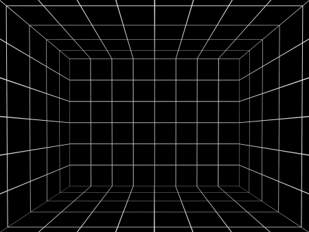 black space with  perspective grid , 3dの写真素材