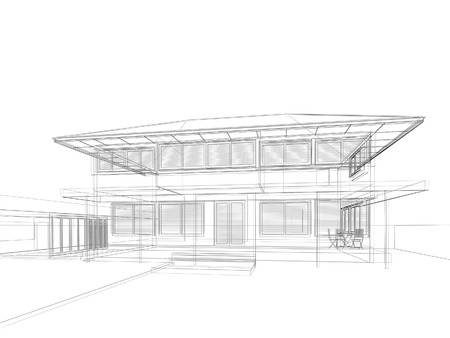 abstract sketch design of houseの写真素材
