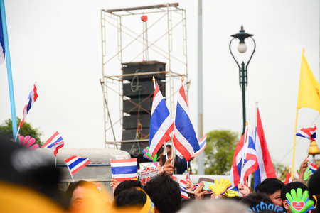 Thai Anti-Government Protesters in Bangkok  ,Thailand  ,  Nov 24 2013のeditorial素材