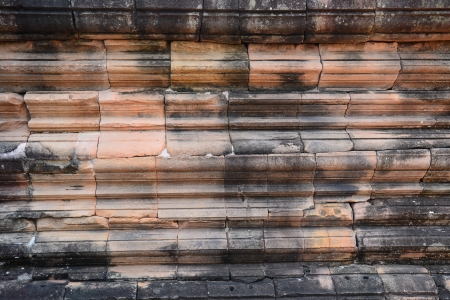 laterite wall,Panomrung historical park, Thailand の写真素材