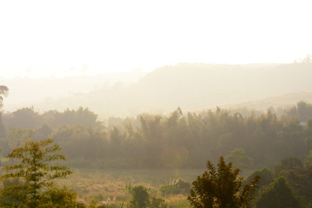 Khao Kho in Phetchabun at twilight, Thailand の写真素材