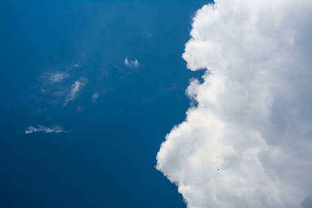White clouds in blue sky 