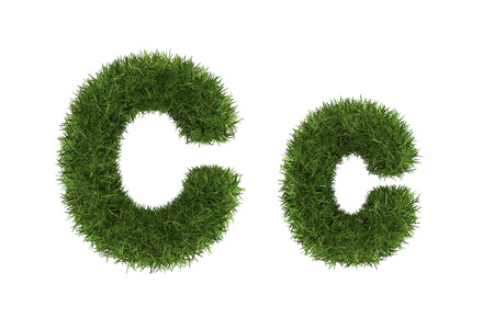 Grass letters, upper and lowercaseの写真素材