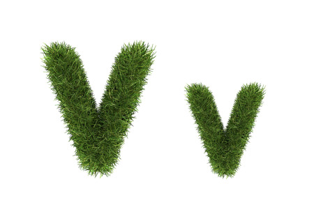 Grass letters, upper and lowercaseの写真素材