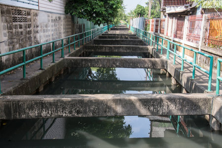 small canal in Bangkok ,Thailandの写真素材