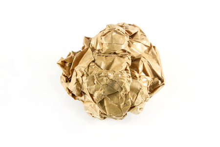 close-up of crumpled paper ballの写真素材