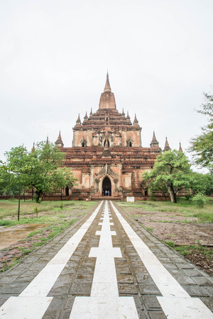 Sulamani temple Pagoda in Old Bagan Pagan, Myanmar Burma. The temple is one of the most-frequently visited in Bagan.の写真素材
