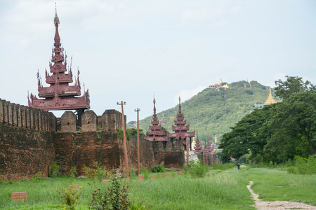 Mandalay palace at Mandalay city of Myanmar Burmaのeditorial素材
