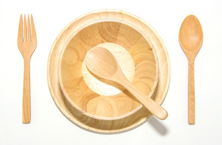 wooden plate on white background,の写真素材