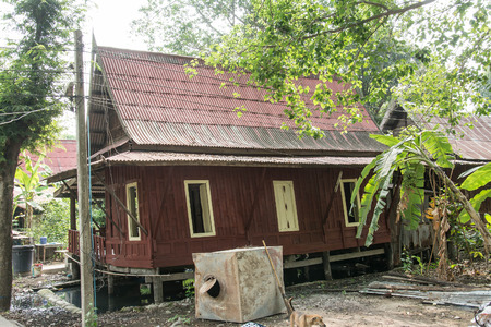 Monk's house in garden Thailandのeditorial素材