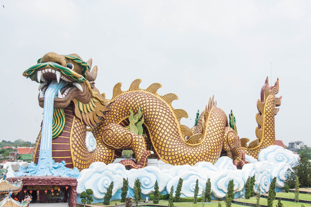 Big dragon at Dragon descendants museum, Suphanburi, Thailandのeditorial素材