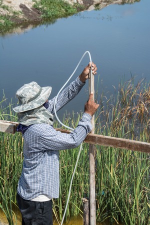 worker at work in construction siteの写真素材