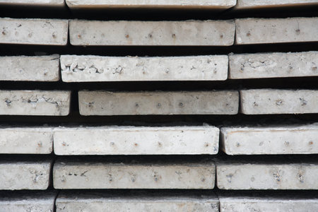 group of concrete panels at construction site