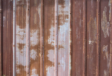 Rusted galvanized iron plate