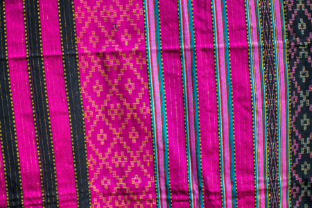 Hand woven clothes backgroundの写真素材