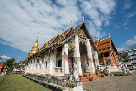 Wat Prathatchangkam Temple in Nan Province Northern Thailand. A famous temple in Nan Province Thailand.の写真素材