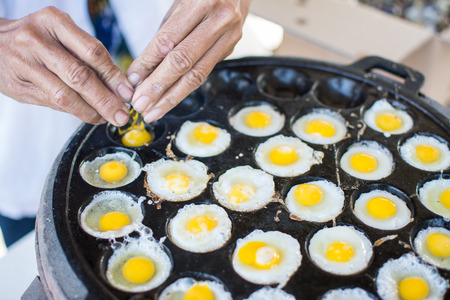 Eggs for Fried and put in boiling Panの写真素材